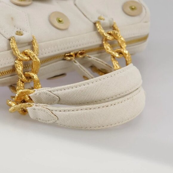 LOUIS VUITTON Tinkerbell Polka Dots Panama Bag Canvas White M95407 Auth 106959 - Picture 8 of 15